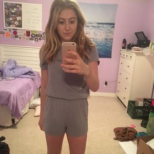 Forever 21 Grey Romper